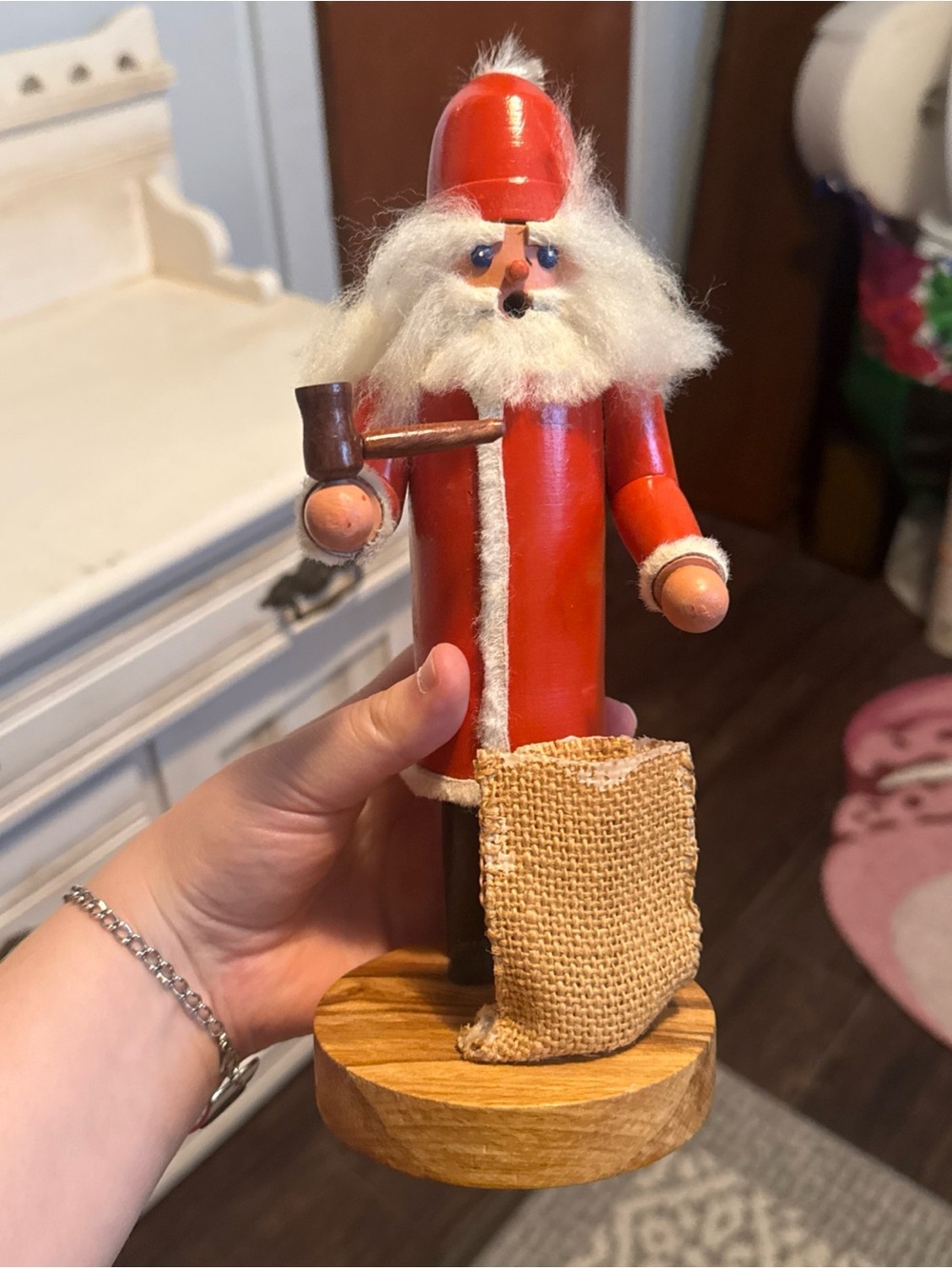 Vintage Gunter Wolf German Incense Smoker Holiday Santa Christmas lindenweg B